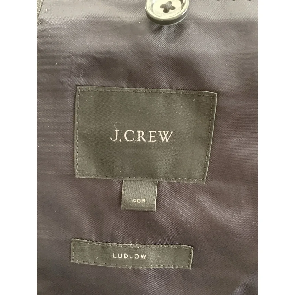 J Crew Ludlow Loro Piana Super 120s Wool Blazer 40R Dark Gray Suit Jacket